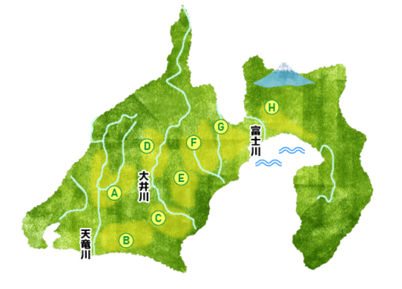 静岡県茶産地マップ
